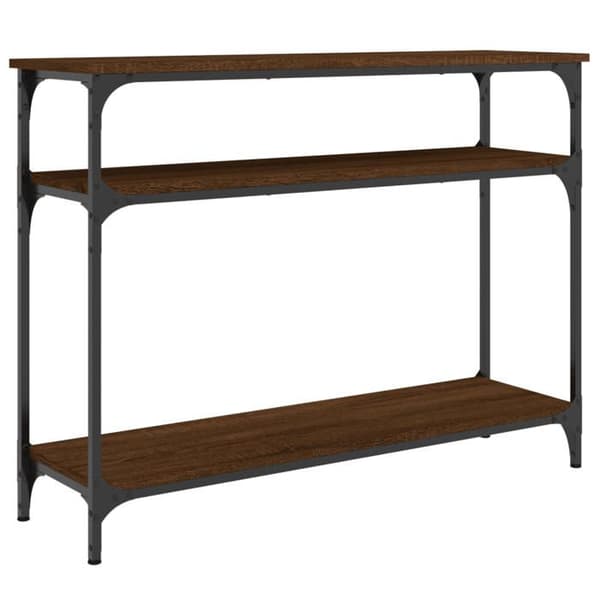 Maison Exclusive - Konsolbord i brunt egetræ 100x29x75 cm i ingeniørtræ