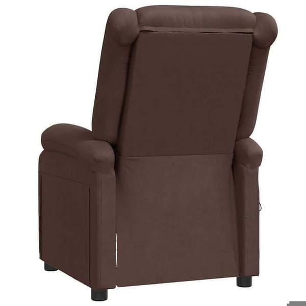 Maison Exclusive - Massagefåtölj i brunt konstläder