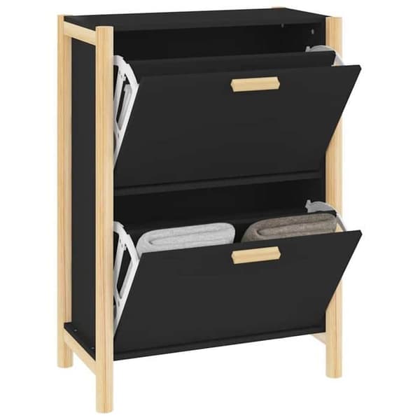 Maison Exclusive - Skoskab Sort 57,5x33x80 cm Ingeniørtræ