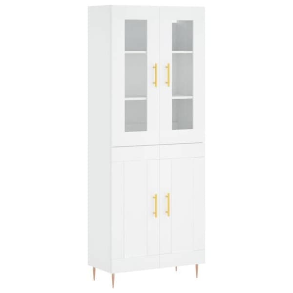 Maison Exclusive - Buffé hög Vit 69,5x34x180 cm Ingenjörsträ