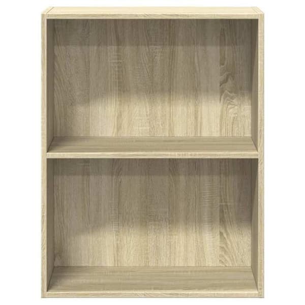 Maison Exclusive - Bibliotek i 2 niveauer, Sonoma eg, ingeniørtræ