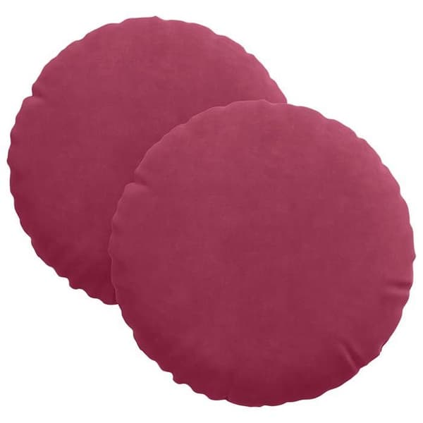 Maison Exclusive - Sittkuddar 2 st Sammet Bordeaux Ø30 x 13 cm Bordeaux