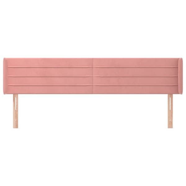 Maison Exclusive - Päätylevy korvilla Vaaleanpunainen 183x16x78/88 cm Sametti Ros
