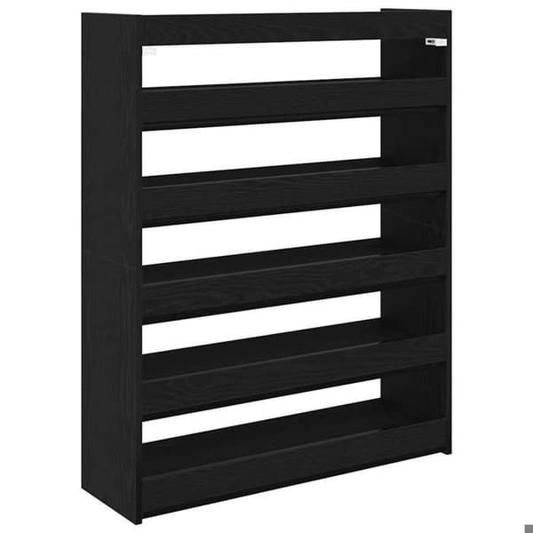 Maison Exclusive - Skohylde sort 80x25x100 cm ingeniørtræ svart