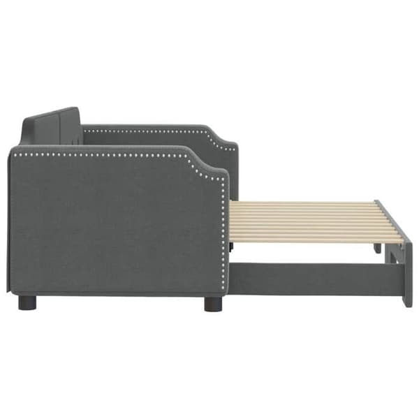 Maison Exclusive - Sovesofa med udtræk uden madras grå mørk 80x200 cm