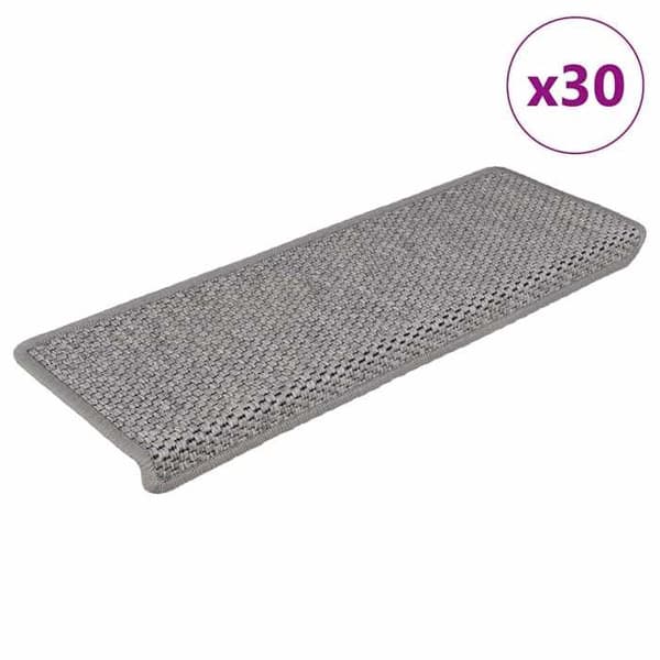 Maison Exclusive - Selvklæbende trappetæpper 30 stk 65x21x4 cm sølv