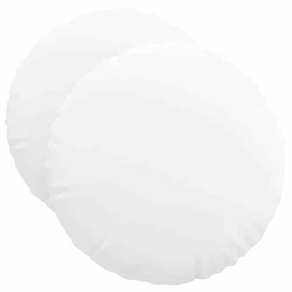 Maison Exclusive - Sittkuddar 2 st Tyg Vit Ø50 x 19 cm