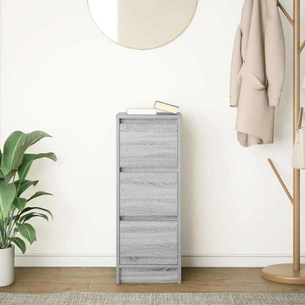 Maison Exclusive - Buffé Sonoma grå 29,5x34x76 cm ingenjörsträ Sonoma grå