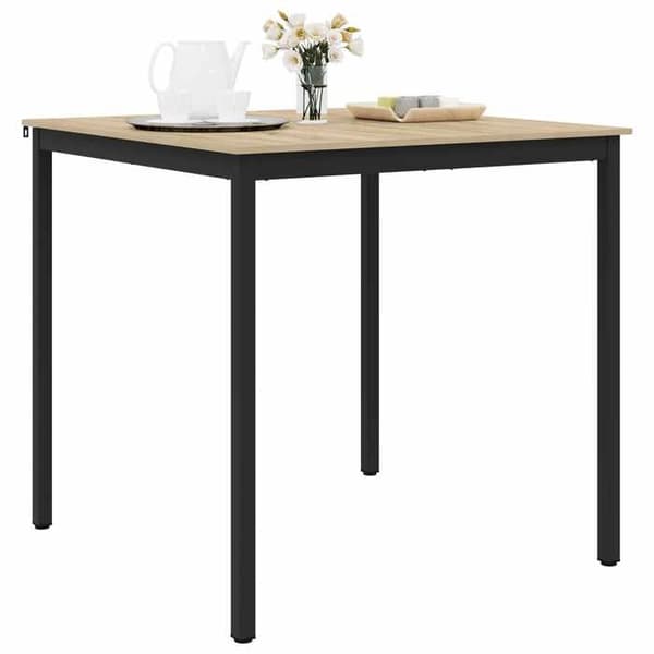 Matbord - EXKLUSIV HEM - Rektangulär 110 cm - Ingenjörsträ - Metallstruktur - Grå