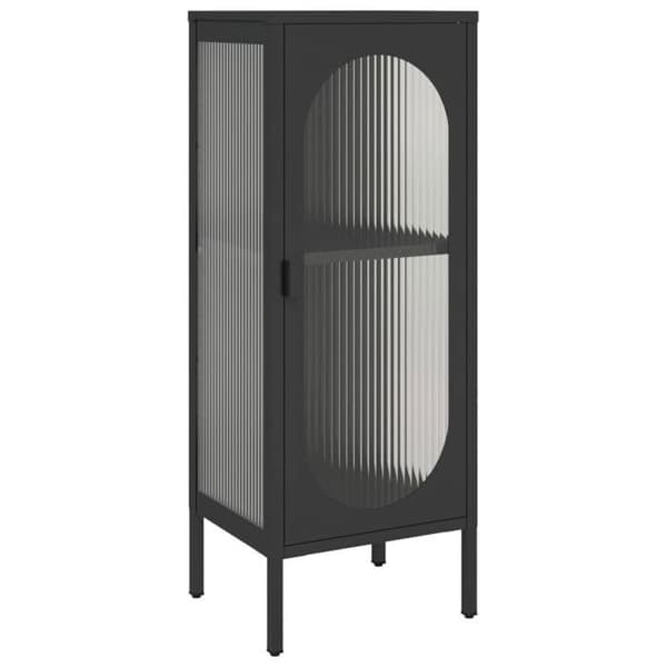 Maison Exclusive - Sort buffet 40x35x105 cm glas og stål