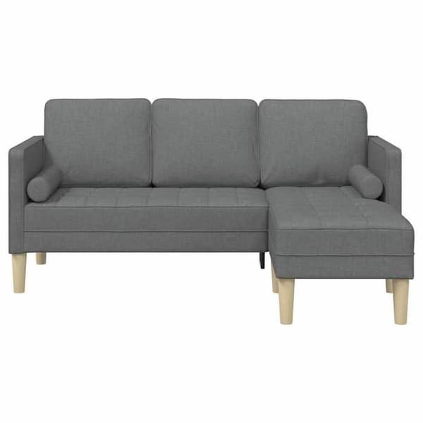 Modulärt soffset - EXKLUSIV HEM - 173 x 131 x 67 cm - Mörkgrå - Andningsbart polyester - Träram Mörkgrå