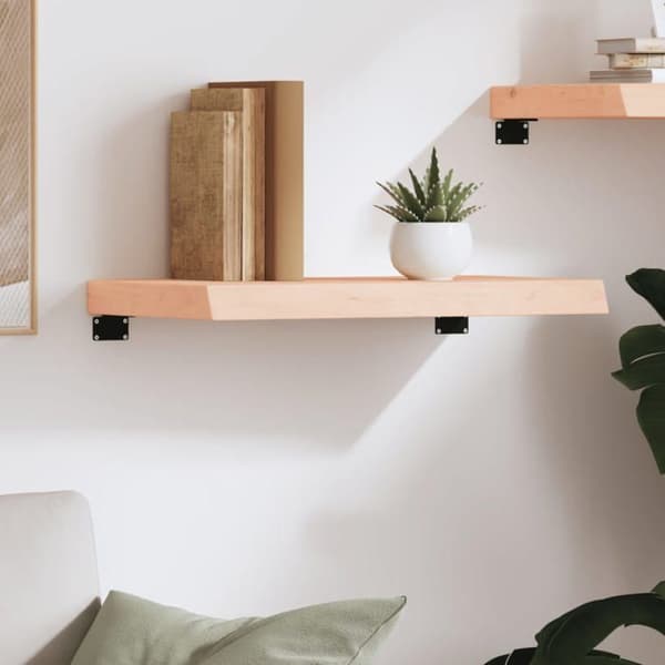 Maison Exclusive - Væghylde 60x30x(2-6) cm ubehandlet massiv egetræ