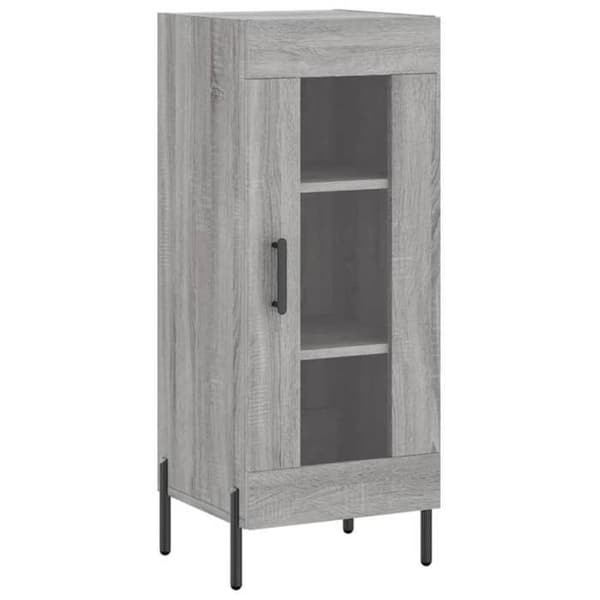 Maison Exclusive - Buffé hög Sonoma grå 34,5x34x180 cm Ingenjörsträ