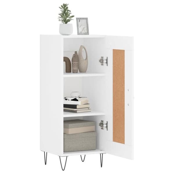 Maison Exclusive - Vit buffé 34,5x34x90 cm ingenjörsträ