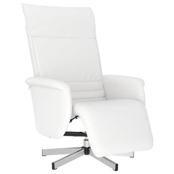 Maison Exclusive - Recliner med fotstöd i vit konstläder Vit