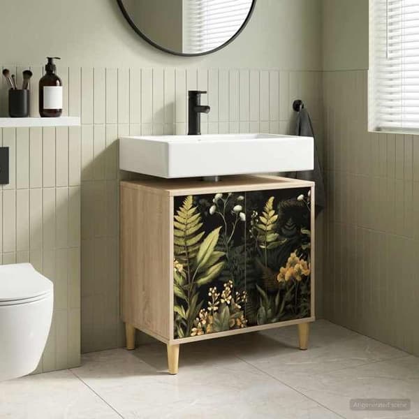 Maison Exclusive - Kylpyhuonekaappi RHENEN Sonoma 60 x 40 x 60 cm