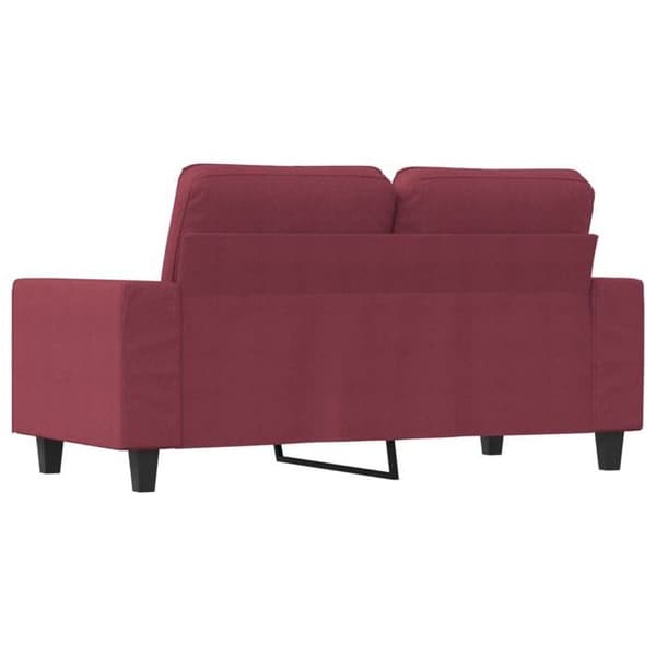 Maison Exclusive - 2-sitssoffa Röd vinröd 120 cm Tyg