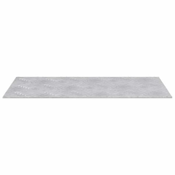 Maison Exclusive - Nez de marche 4 pc 50 x 25 cm Silver Aluminium Rektangulär
