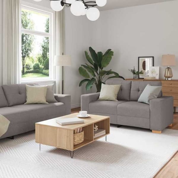 Maison Exclusive - 3 osan taupe kangas sohva Mol