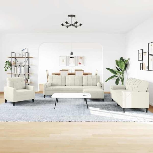 Maison Exclusive - Sæt af 4 sofaer med puder og velourpuder