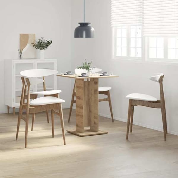 Maison Exclusive - Bistrobord i håndlavet egetræ 60x60x75 cm i ingeniørtræ