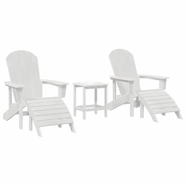 Trädgårdsstol - EXKLUSIV HEM - Set om 3 - Vit - Polyeten - Vattentät, armstöd Vit