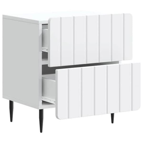 Maison Exclusive - Sängbord Vit 43 x 34,5 x 49,5 cm Ingenjörsträ