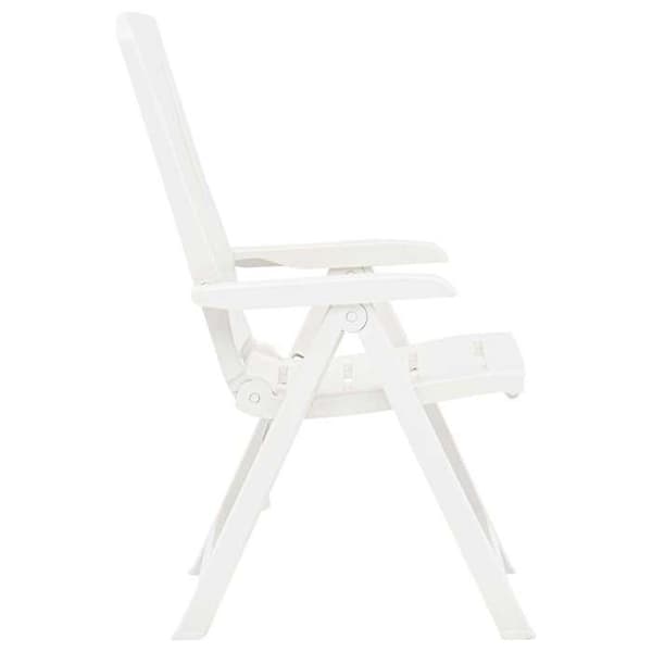 Maison Exclusive - Fällbara lutande stolar, set om 2, i vit plast