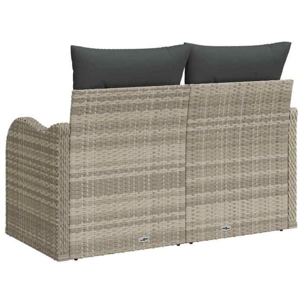 Maison Exclusive - Trädgårdssoffa Ljusgrå 121 x 62 x 69cm polyrotin