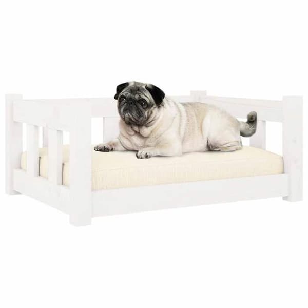 Maison Exclusive - Hundeseng Hvid 65,5x50,5x28 cm Solid fyrretræ