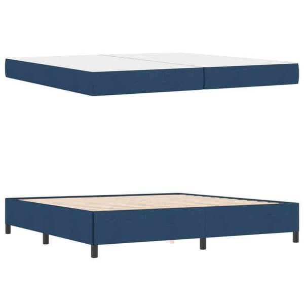 Maison Exclusive - Blå resårmadrass 200 x 200 cm tyg Blå