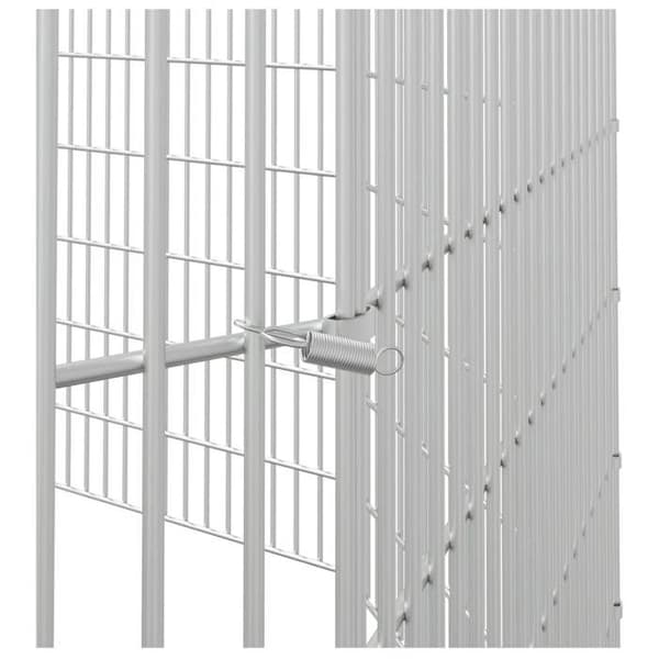 Kasser & bure - Maison Exclusive - 10 paneler - 54 x 60 cm - galvaniseret jern Silver
