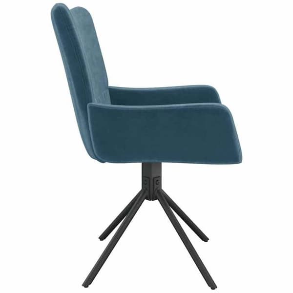 Maison Exclusive - Snurrstolar för matbord, set om 2, Blå Sammet Blå Sammet