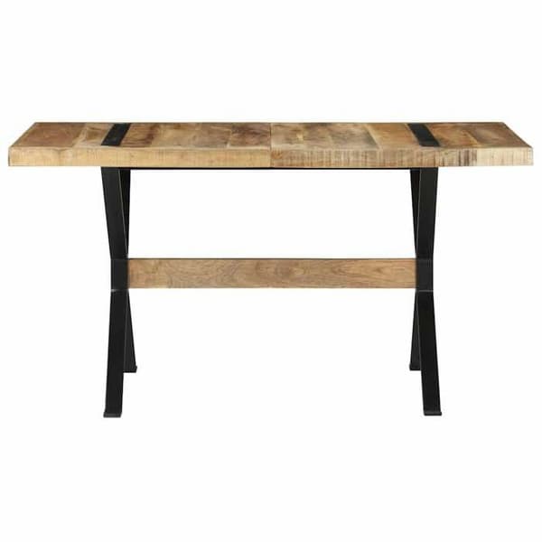 Maison Exclusive - Matbord 140x70x76 cm Rå mangoträ
