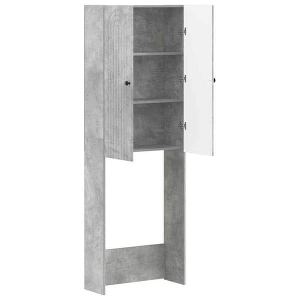 Maison Exclusive - Toilettskabe ALKMAAR Grå beton 66 x 25,5 x 190 cm