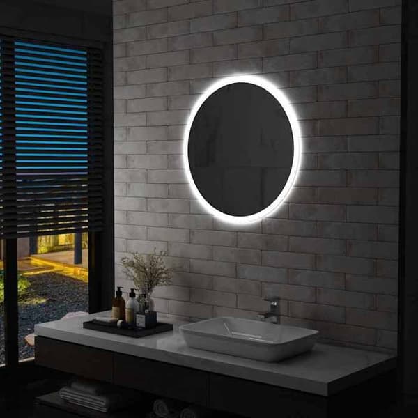 Maison Exclusive - LED-spejl til badeværelse 70 cm silver-