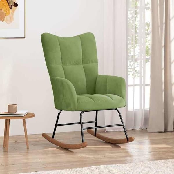 Maison Exclusive - Lys grøn velour gyngestol