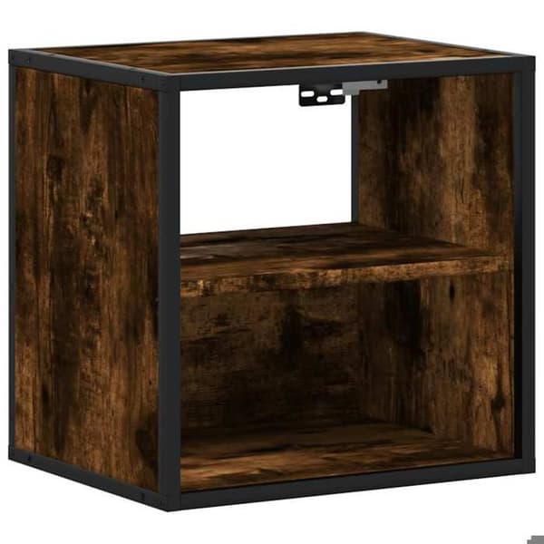 Maison Exclusive - Väggmonterade sängbord 2 st Rökt ek 40x31x39,5 cm