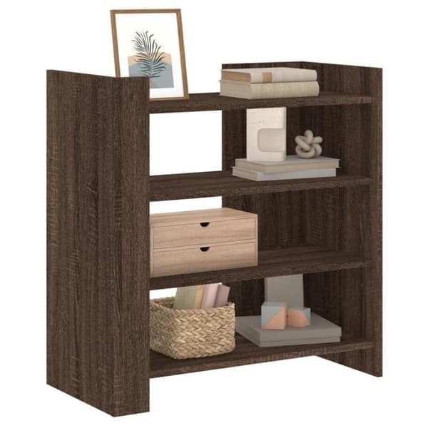 Maison Exclusive - Buffé ek brun 73,5x35x75 cm ingenjörsträ
