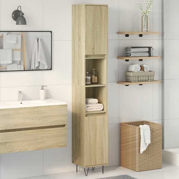 Maison Exclusive - Badrumsskåp ek sonoma 30x30x190 cm