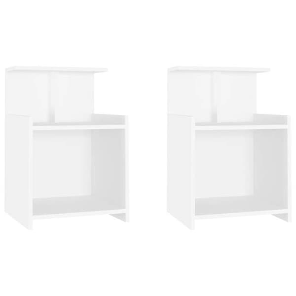 Maison Exclusive - Sängbord 2 st vit 40x35x60 cm ingenjörsträ Vit