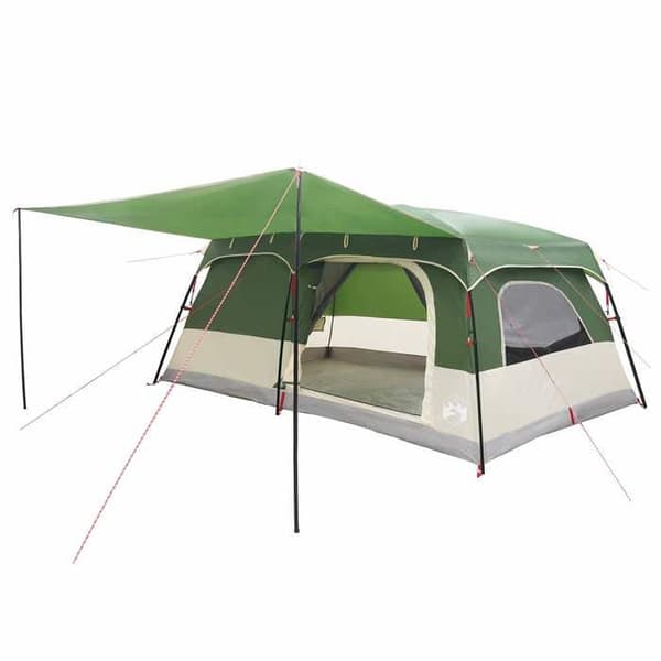 Maison Exclusive - Perheteltta 16 hengelle Vihreä Polyesteri ja Teräs