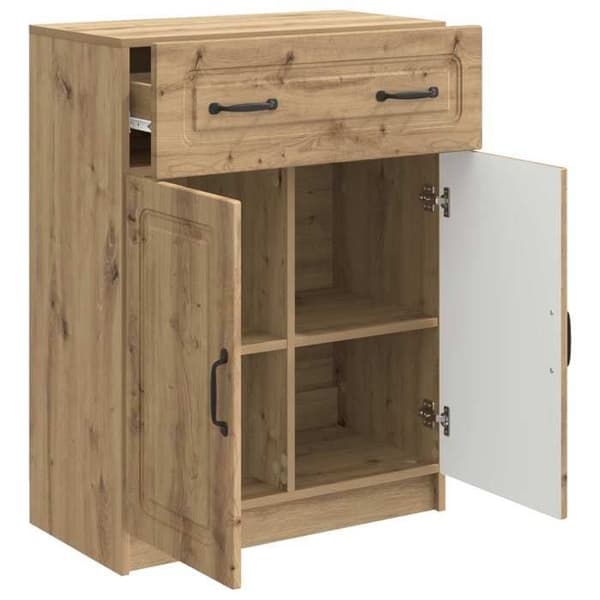 Maison Exclusive - Buffet i håndlavet egetræ 66 x 34,5 x 87 cm Ingeniørtræ