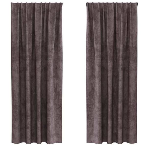 Maison Exclusive - Samettiverhot 2 kpl Ruskea 225 x 140 cm Sametti