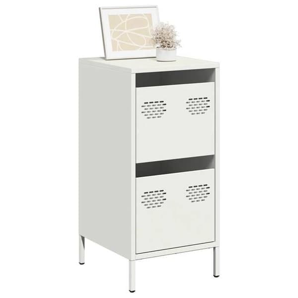 Maison Exclusive - Hvid buffet 35x39x73,5 cm koldvalset stål