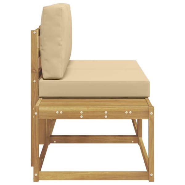 Maison Exclusive - Udendørs sofa i 2 dele Hvid Massiv Akacietræ Vit