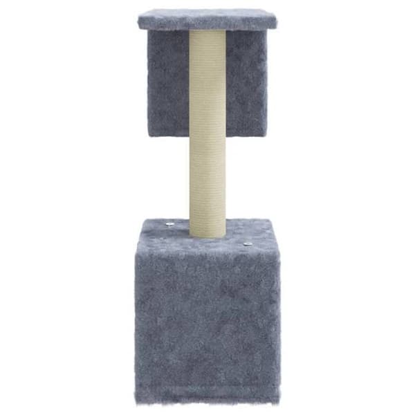 Kattetræ - Eksklusivt hus - Lys grå - Sisal - 60 cm ljusgrått