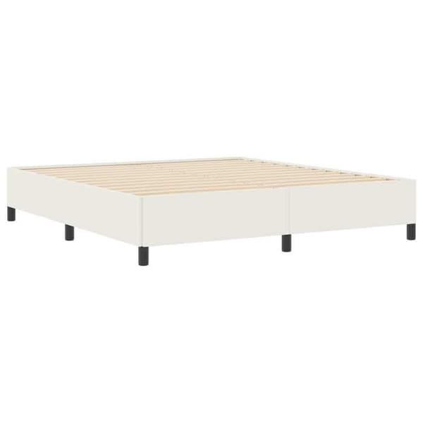 Lit - EKSKLUSIVT HUS - Box Spring - 200 x 200 cm - Cremevelour - Inkluderet lamelramme Grädde
