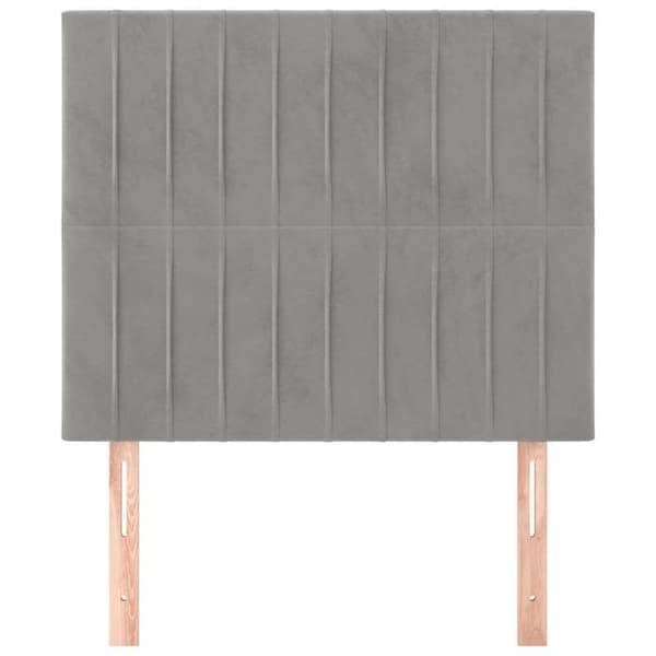 Maison Exclusive - Hovedgærde Lys Grå 80x5x118/128 cm Velour Ljusgrått
