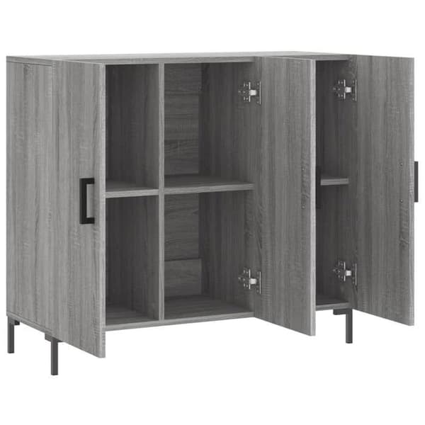 Maison Exclusive - Buffet sonoma grå 90x34x80 cm ingeniørtræ